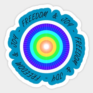 Freedom & Joy - On the Back of Sticker